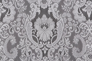 Unique Quality Fabrics Westbury Sheer Lace Drapery Fabric in Ivory
