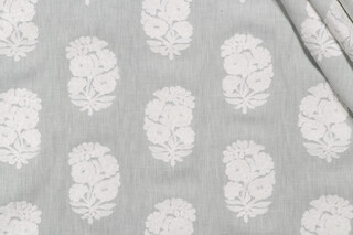 PK Lifestyles Bodhi Embroidered Drapery Fabric in Mist 