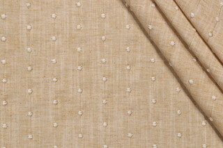 PK Lifestyles Swiss Dot Embroidered Drapery Fabric in Goldenrod 