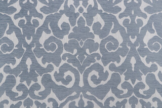 PK Lifestyles Verona Damask Woven Chenille Upholstery Fabric in Chambray 