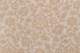 PK Lifestyles Bijar Floral Damask Upholstery Fabric in Gold 