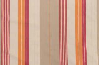 Fonthill Saratoga Stripe Woven Decorator Fabric in Red Multi