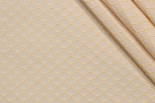 Grey Watkins Damask Grillage Woven Decorator Fabric in Beige