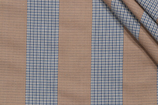 Fonthill Ebury Stripe Woven Upholstery Fabric in Blue
