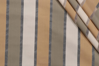 Fonthill Vivaldi Sheer Silk Drapery Fabric in Taupe