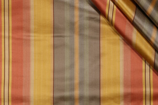 Scalamandre Miramare II Woven Decorator Fabric in Gold/Salmon/Light Blue