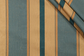 Grey Watkins Fontanelle Woven Decorator Fabric in Atlantique/Wheat