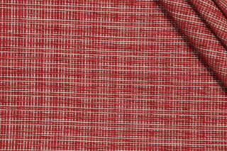 Valdese Weavers Seward Woven Chenille Outdoor Fabric in Crimson