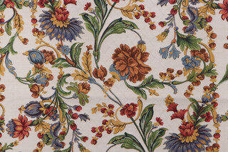 Scalamandre Melozzo Tapestry Upholstery Fabric in Multi on Ivory
