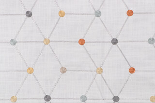 Textile 360 Swirl Geo Embroidered Drapery Fabric in Multi