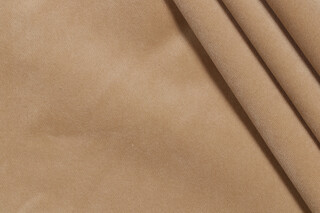 Valdese Weavers Banks Velvet Upholstery Fabric in Brie