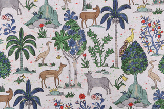 P Kaufmann Forest Frolic Printed Cotton Drapery Fabric in Primary 