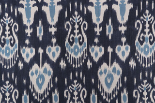 P Kaufmann Izmir Printed Cotton Decorator Fabric in Indigo 