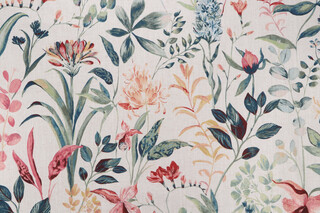 P Kaufmann Adrienne Printed Cotton Blend Drapery Fabric in Natural 