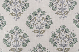 P Kaufmann Florette Printed Cotton Blend Drapery Fabric in Moss 