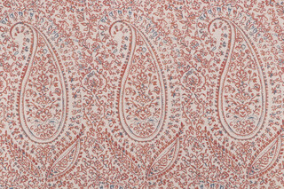 P Kaufmann Zara Paisley Printed Cotton Blend Drapery Fabric in Terracotta 