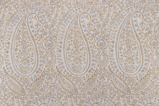 P Kaufmann Zara Paisley Printed Cotton Blend Drapery Fabric in Ochre 
