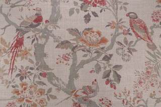 P Kaufmann Song Garden Printed Linen Blend Drapery Fabric in Document 