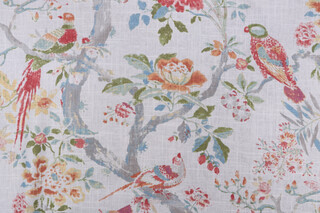 P Kaufmann Song Garden Printed Linen Blend Drapery Fabric in Multi 