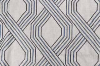 Textile 360 Dancy Embroidered Drapery Fabric in Blue