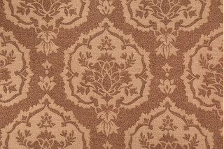 Thibaut Istanbul Damask F97147 Printed Cotton Drapery Fabric in Brown