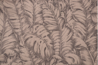 Tommy Bahama Jungle Love Printed Drapery Fabric in Coffee Bean