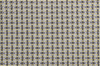 Phifertex Cane Wicker Woven Vinyl Mesh Sling Chair Outdoor Fabric in Blazer/Lemon