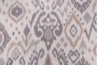 Vern Yip Ikat Print Printed Linen Blend Drapery Fabric in Elephant for Trend
