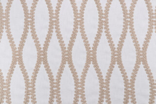 Waverly Blossom Embroidered Drapery Fabric in Twine