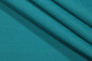 PK Lifestyles Herringbone Woven Polypropylene Outdoor Fabric in Teal