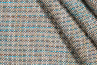 Waller Woven Upholstery Fabric in Aqua