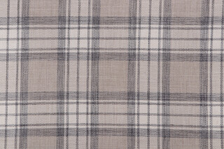 Waverly Kintyre Plaid Woven Upholstery Fabric in Newsprint 
