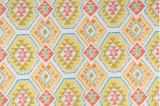 Mill Creek Eresha Printed Poly Outdoor Fabric in Sunbright
