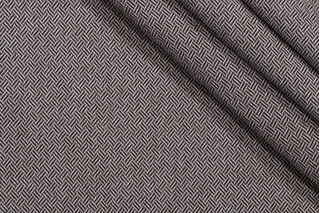 Crosshatch Woven Decorator Fabric in Domino