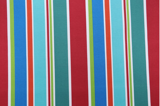 Terrasol - Lagos Stripe Printed Polyester Outdoor Fabric in Garden