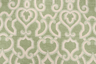 Thibaut Barrowgate F94713 Printed Linen Blend Drapery Fabric in Green
