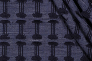 Richloom Rafaella Embroidered Drapery Fabric in Lapis 