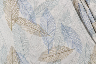 Richloom Rooney Embroidered Drapery Fabric in Breeze 