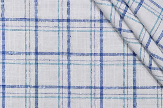 P Kaufmann Inwood Plaid Woven Decorator Fabric in Caspian 