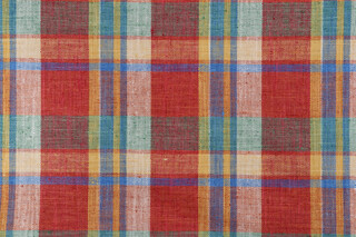 P Kaufmann Glenfield Plaid Woven Upholstery Fabric in Fiesta 