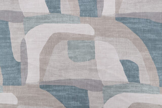 Magnolia Home Bravo Printed Polyester Outdoor Fabric in Spa 