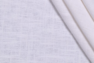 Wexford Linen Woven Decorator Fabric in Snow