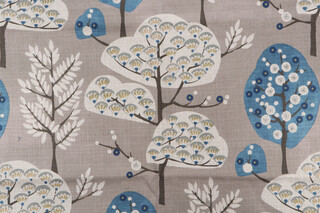 Regal Fabrics Cora Printed Polyester Decorator Fabric in Rain