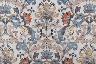 Hamilton Chamberlain Printed Cotton Drapery Fabric in Slate