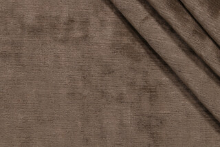 Scalamandre Como Linen II Velvet Upholstery Fabric in Smokey Quartz