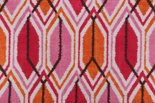 Richloom Printed Cotton Drapery Fabric in Sangria