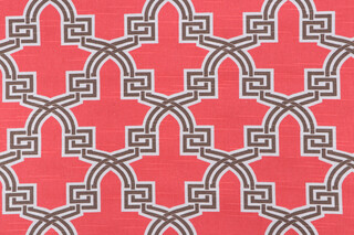 Premier Prints Printed Cotton Drapery Fabric in Coral