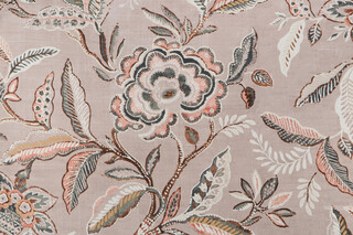 Waverly Key of Life Printed Cotton Twill Drapery Fabric in Blush