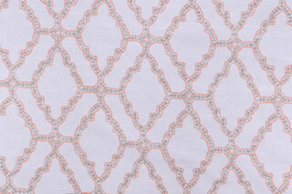 Lacefield Kai Printed Cotton Drapery Fabric in Apricot