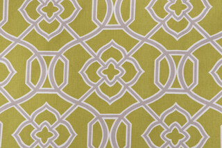 Richloom Trellis Printed Cotton Drapery Fabric in Green
